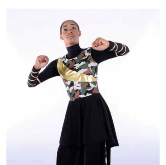 Warfare Worshiper Tunic w/Gold Metallic Accent and Camouflage