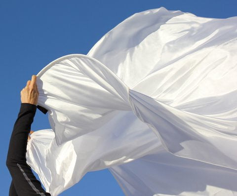 White Solid Worship Flags